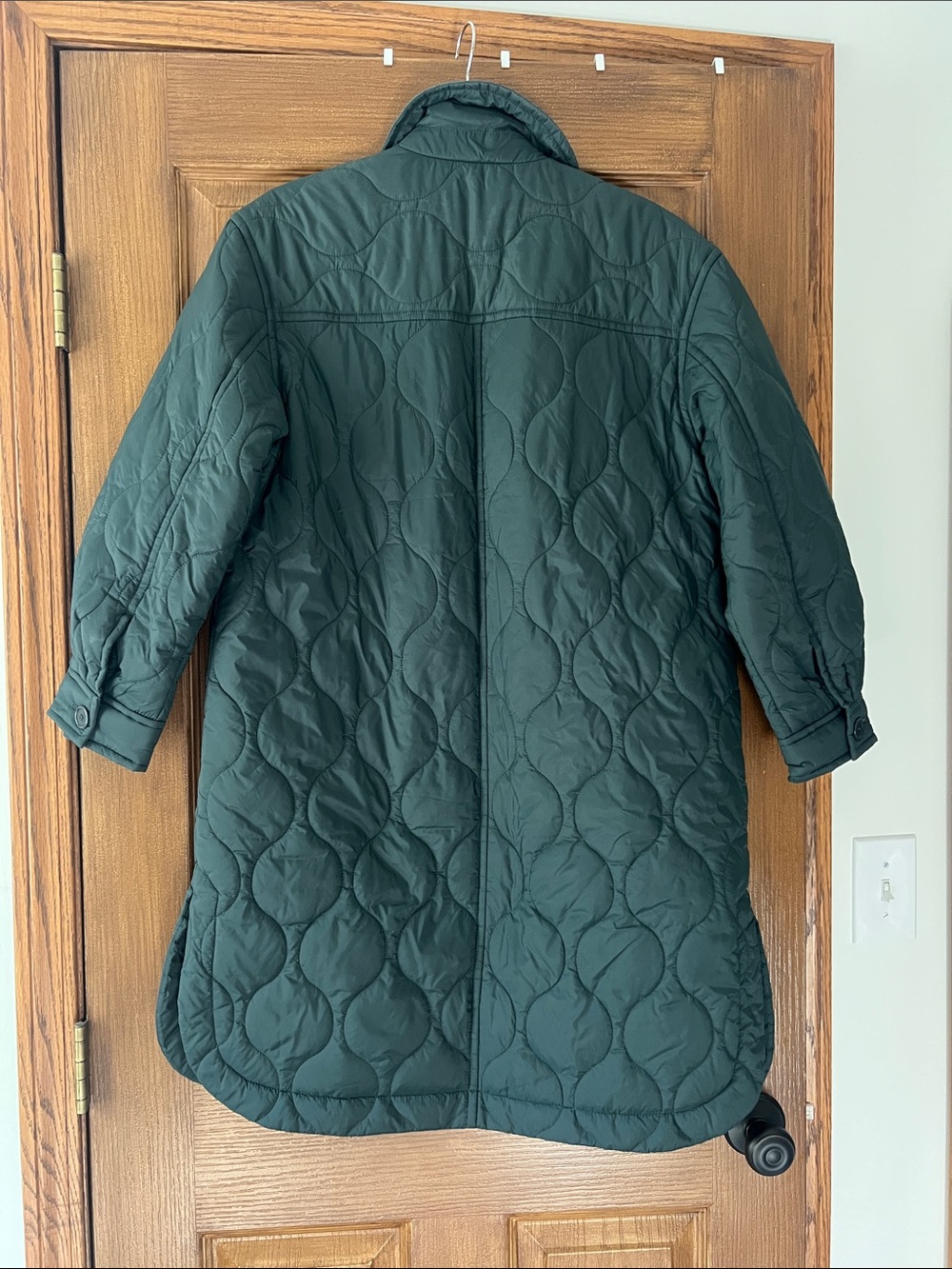 Madewell women’s Quilted Green Jacket Coat - Picture 4 of 4